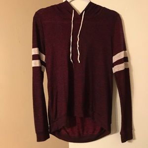 Maroon long sleeve with hood